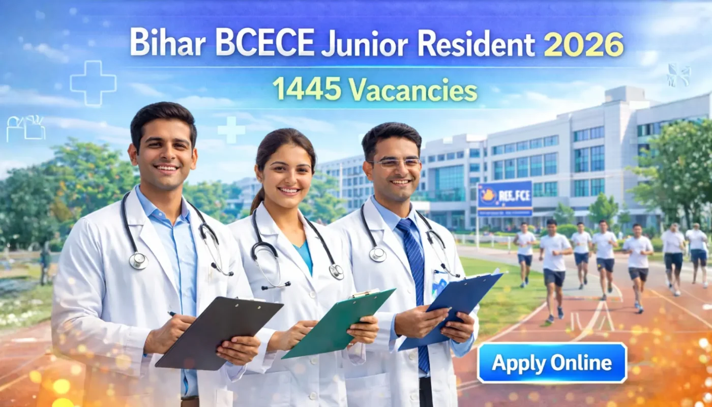 Bihar BCECE Junior Resident Recruitment 2026
