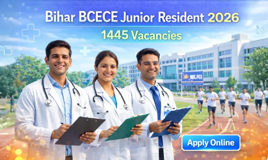 Bihar BCECE Junior Resident Recruitment 2026