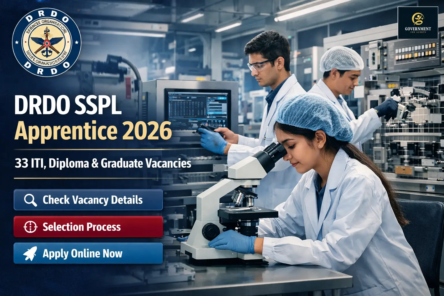 DRDO SSPL Apprentice Recruitment 2026