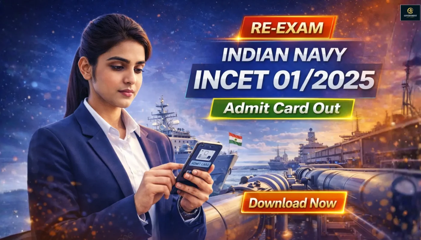 Indian Navy Civilian INCET 01/2025: Re-Exam Admit Card Out