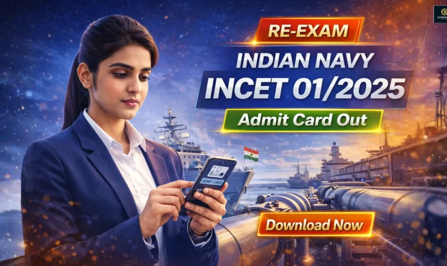Indian Navy Civilian INCET 01/2025: Re-Exam Admit Card Out