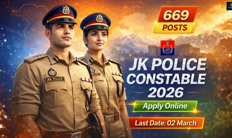 JKSSB Constable Recruitment 2026: Apply Online