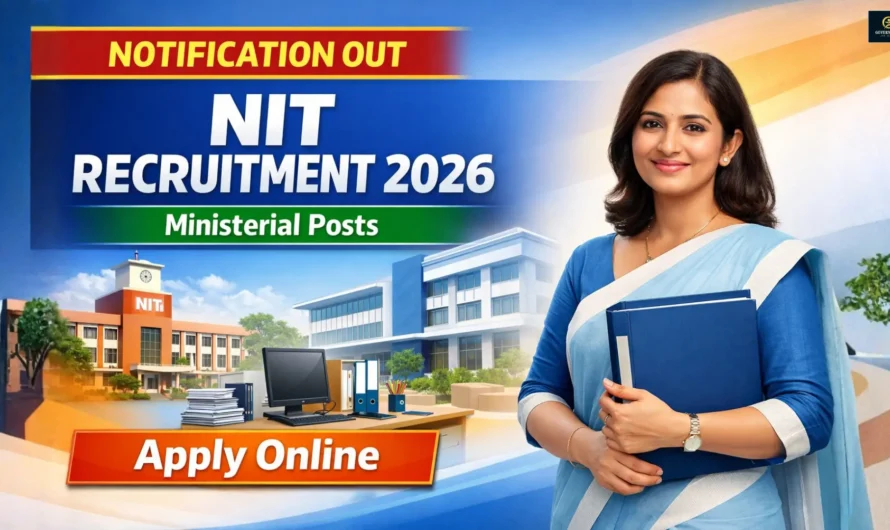 NIT Ministerial Recruitment 2026: Apply Online
