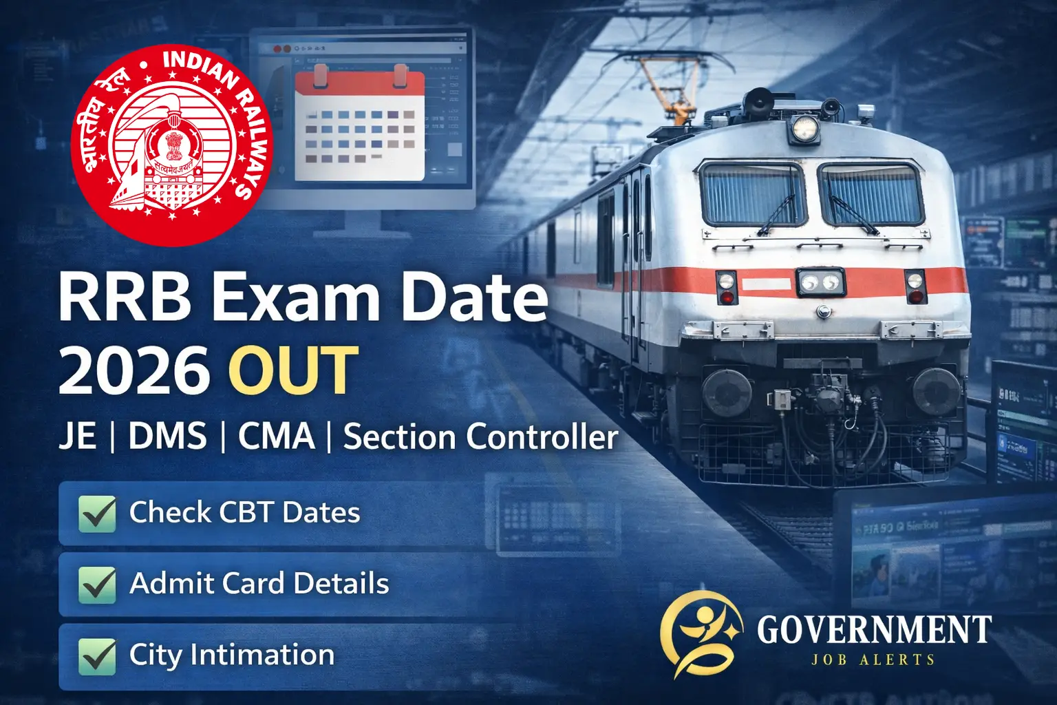 RRB Exam Schedule Released for Various Posts