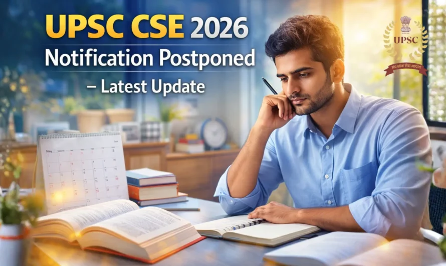 UPSC CSE 2026 Notification Postponed