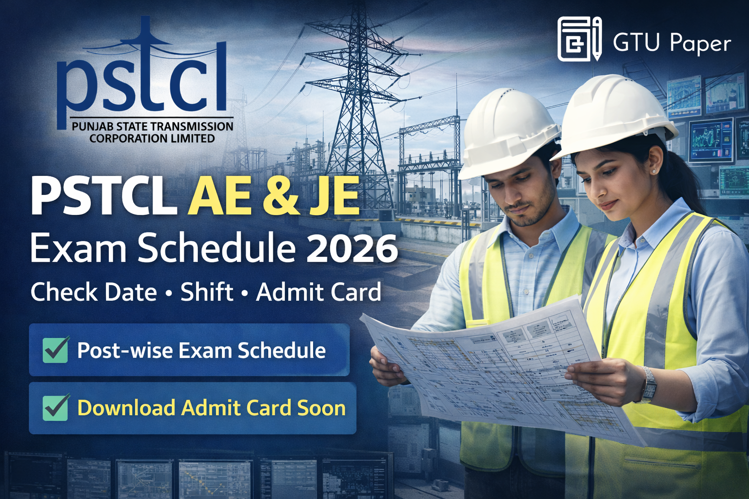 PSTCL AE & JE Exam Schedule 2026 Released