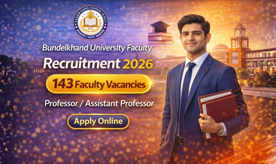 Bundelkhand University Teaching Faculty Recruitment 2026