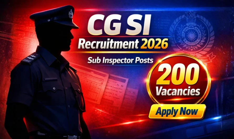 CG Vyapam Sub Inspector Recruitment 2026