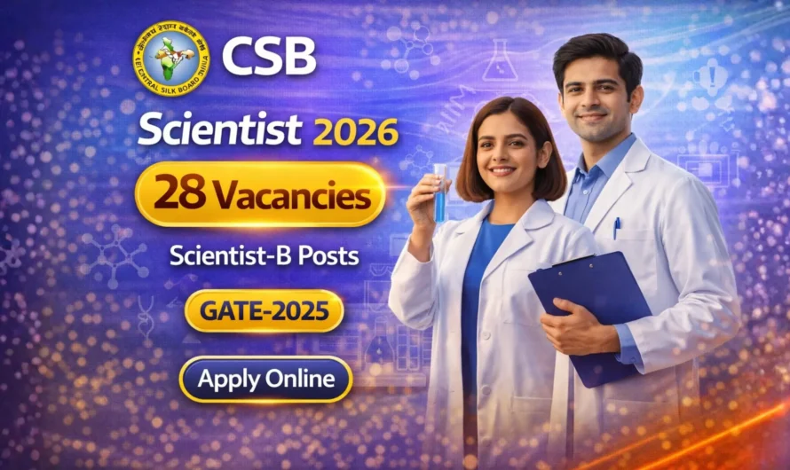 CSB Scientist Recruitment 2026