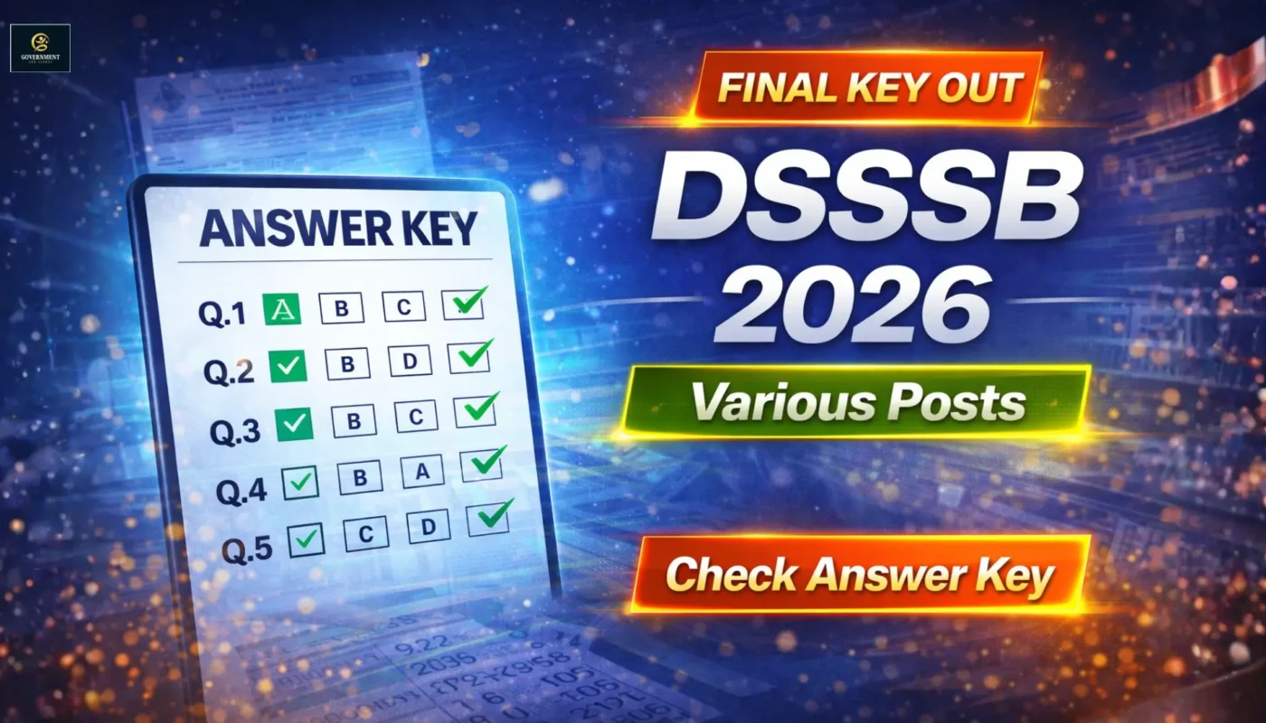 DSSSB Various Posts Final Answer Key Notice Out