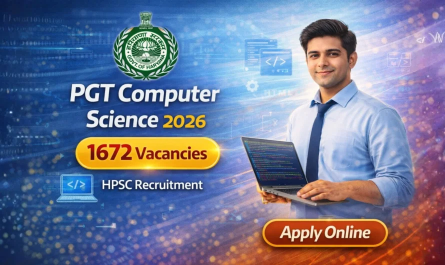 HPSC PGT Computer Science Recruitment 2026