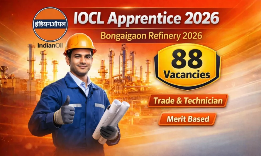IOCL Bongaigaon Refinery Apprenticeship 2026
