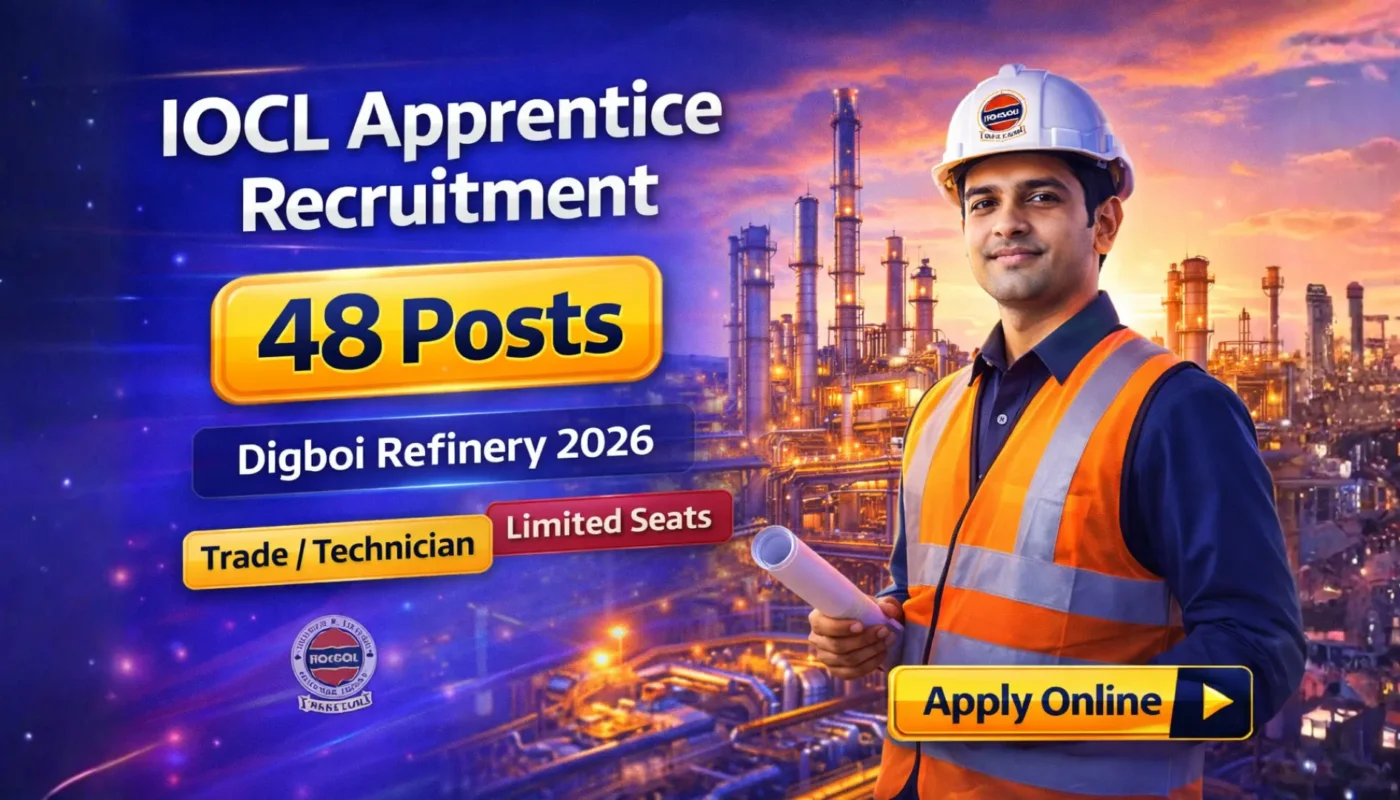 IOCL Digboi Refinery Apprentice Recruitment 2026