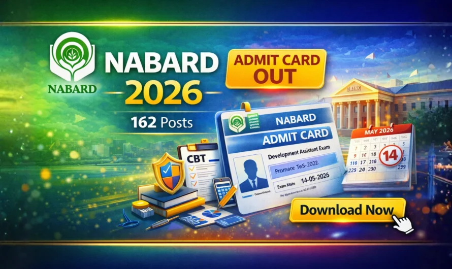 NABARD Group B Development Assistant Recruitment 2026: Pre Admit Card OUT