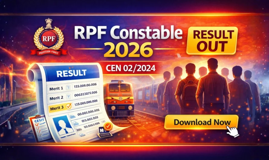RPF Railway Constable 02/2024 Result 2026 OUT