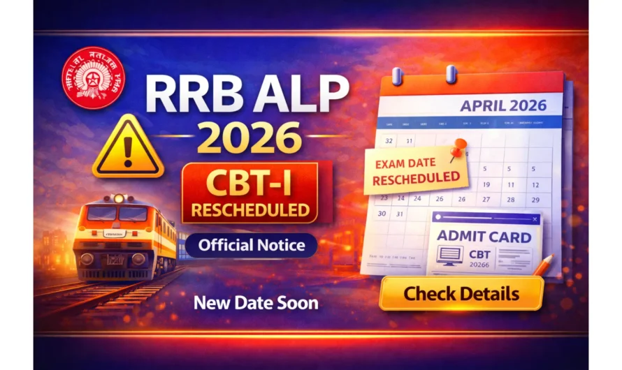 RRB CEN 01/2025 ALP – Notice for Rescheduling of CBT-I