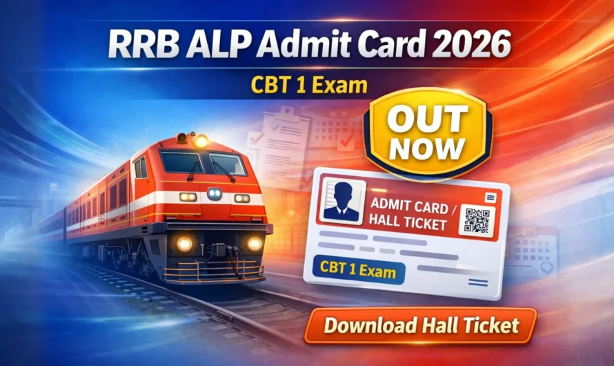 RRB Railway ALP Assistant Loco Pilot Admit Card 2026 OUT