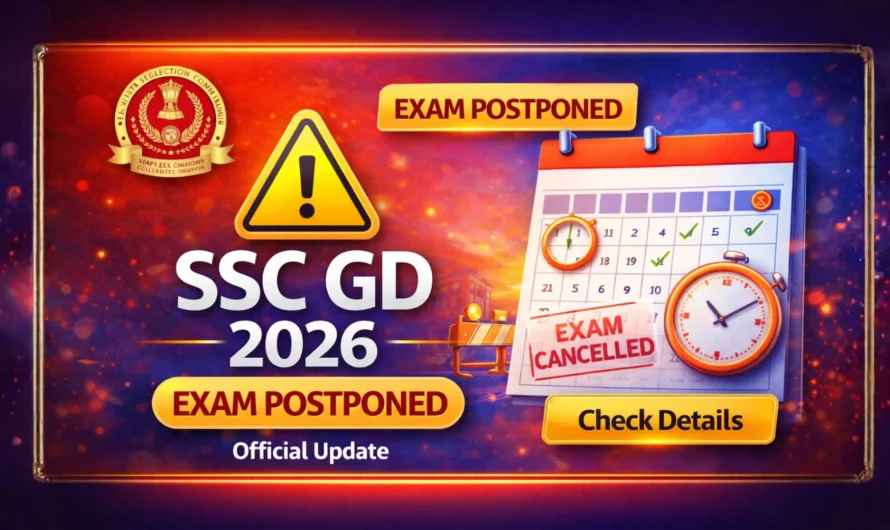 SSC GD 2026 Exam Postponed