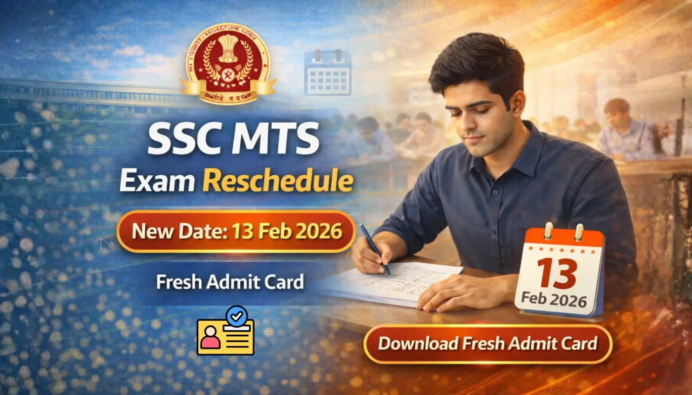 SSC MTS Exam Reschedule notice OUT