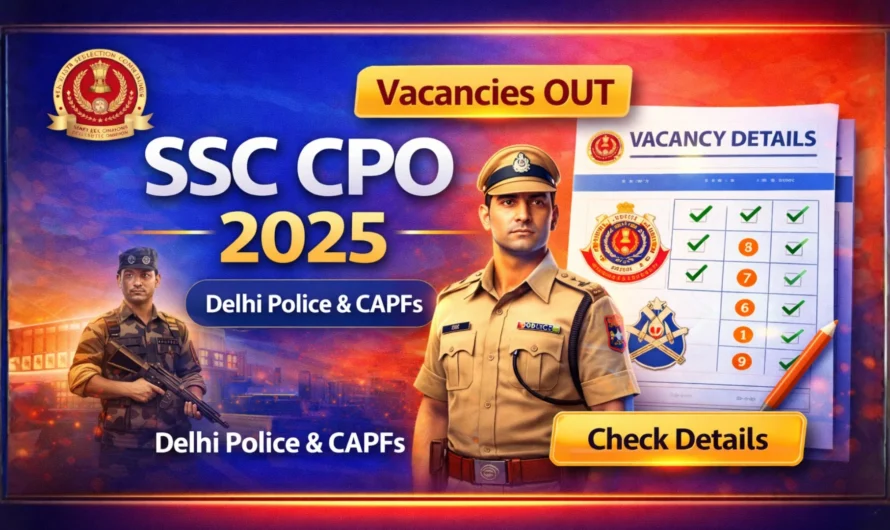 SSC CPO Examination 2025: Tentative Vacancies out