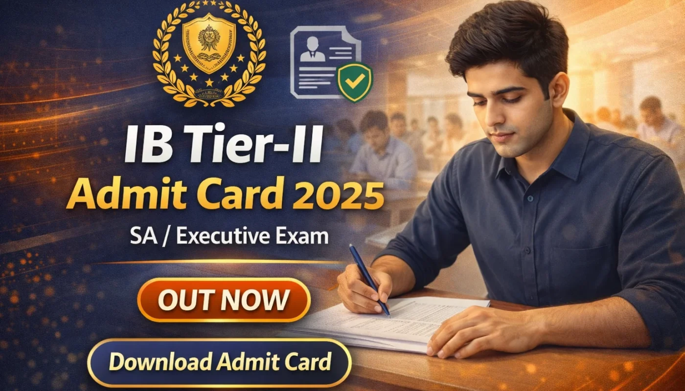 IB SA/Executive Tier-II 2025 Admit Card OUT