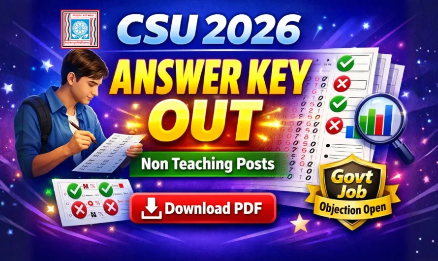 CSU Non Teaching Answer Key 2026 OUT