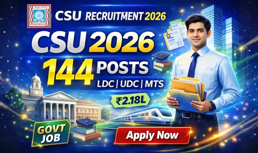 CSU Non Teaching Recruitment 2026 Apply Online 144 Posts