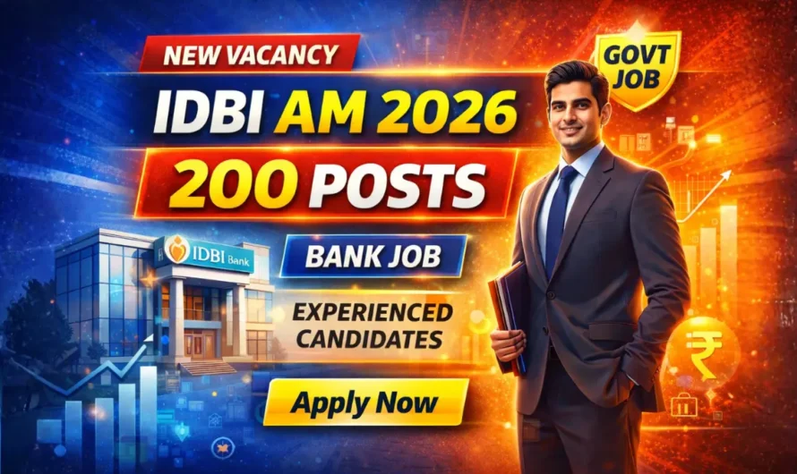 IDBI Assistant Manager Recruitment 2026