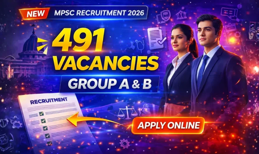 MPSC Group A & B Recruitment 2026 Apply Online for 491 Vacancies