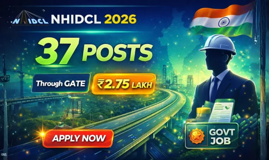 NHIDCL Young Professionals Recruitment 2026 Apply Online for 37 Posts