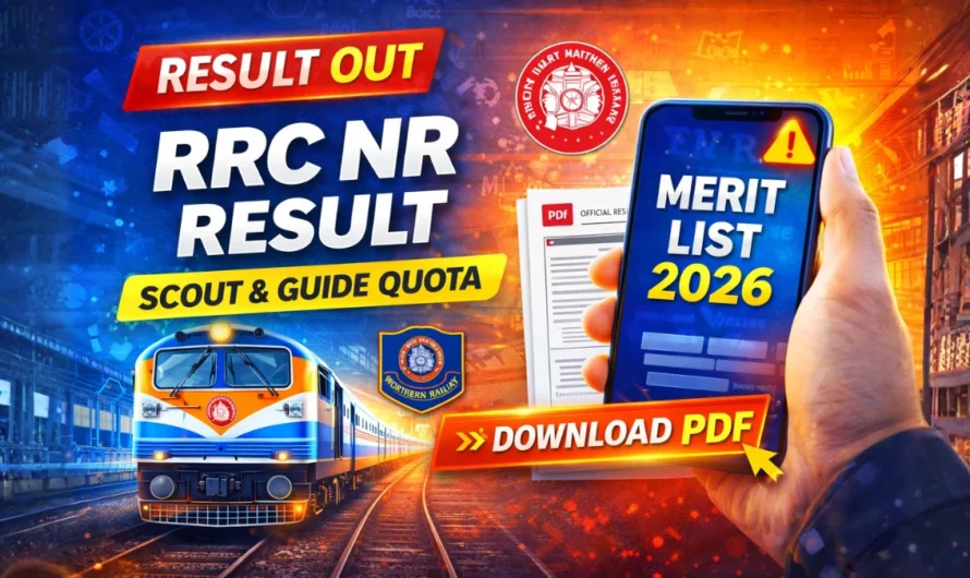 RRC Northern Railway Scout & Guide Quota Result 2026