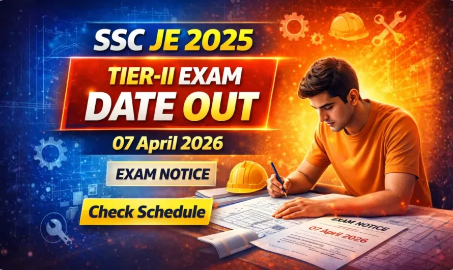 SSC JE Tier-II Exam Schedule 2025 Out