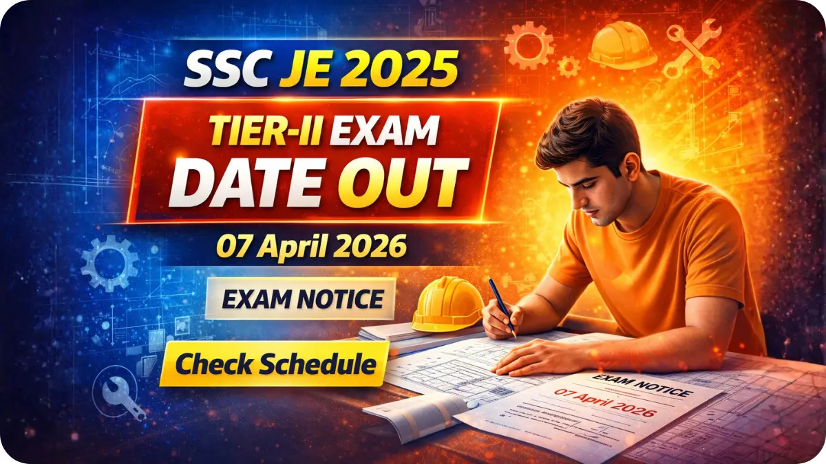 SSC JE Tier-II Exam Schedule 2025 Out