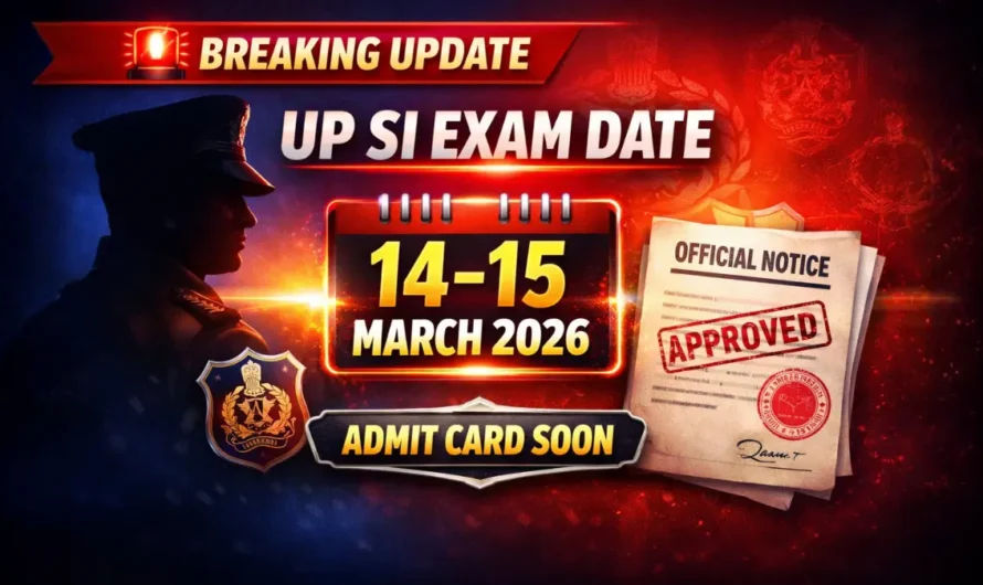 UP SI Exam 2026 Admit Card out: Download Now