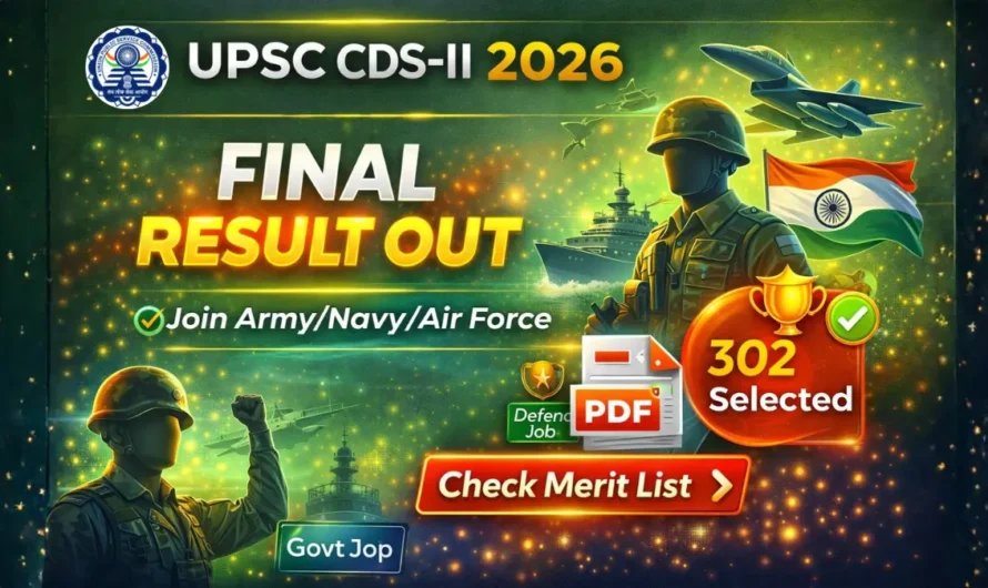 UPSC CDS-II Final Result 2026 OUT