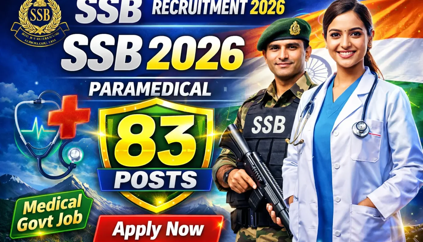 SSB Paramedical Recruitment 2026 Apply Online