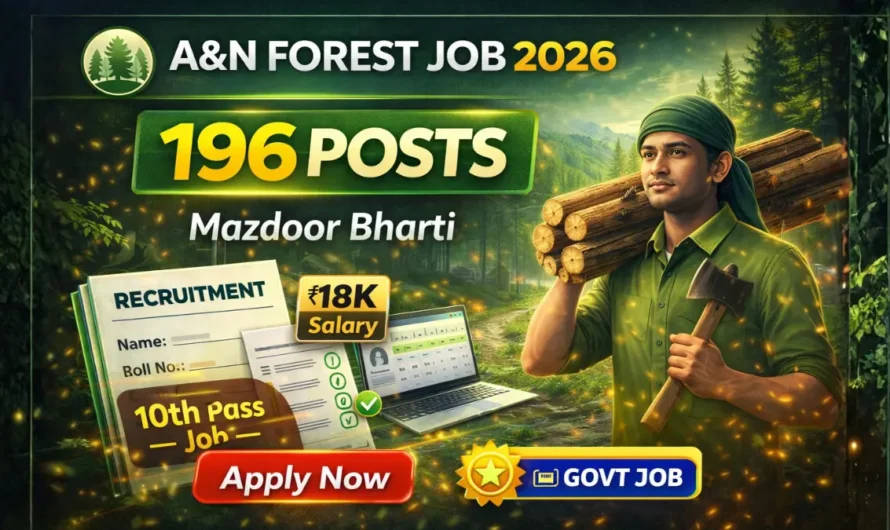 A&N Forest Mazdoor Recruitment 2026: Apply Online for 196 Posts