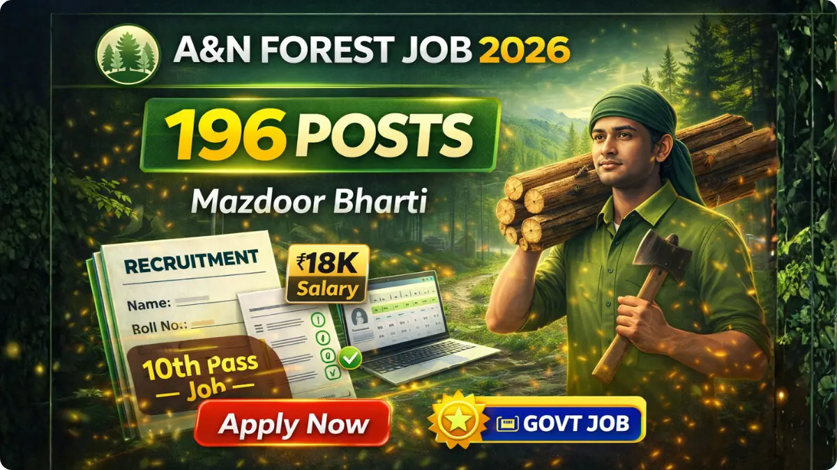 A&N Forest Mazdoor Recruitment 2026: Apply Online for 196 Posts