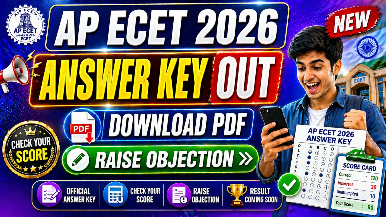 AP ECET 2026 Answer Key OUT – Download PDF & Raise Objections