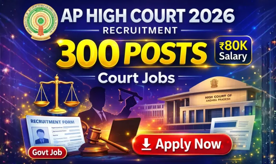 AP High Court Recruitment 2026: Apply Online for 300 Posts