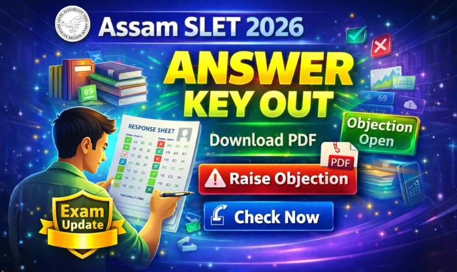 Assam SLET Answer Key 2026 OUT