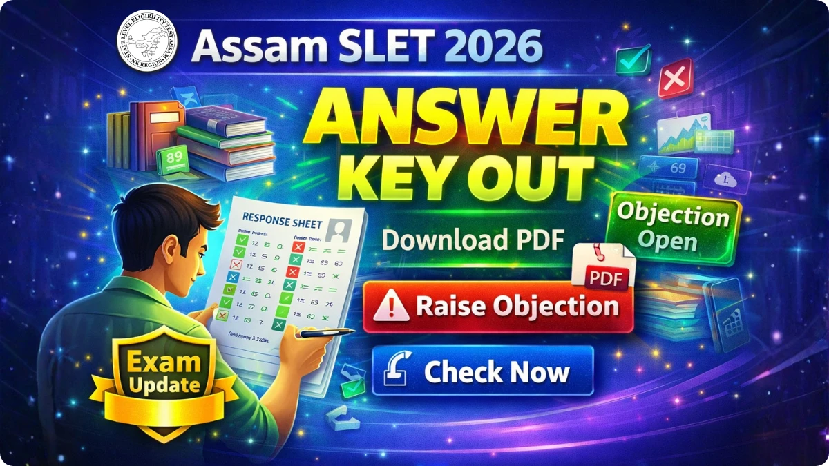 Assam SLET Answer Key 2026 OUT