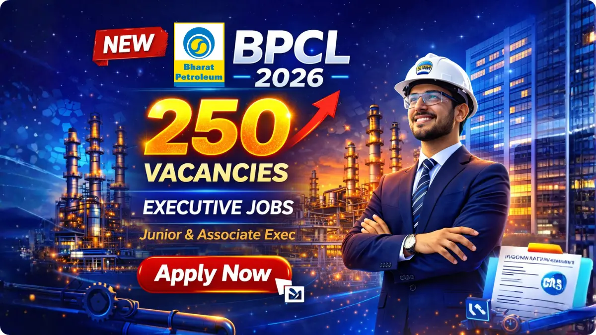 BPCL Recruitment 2026 Apply Online for 250 Posts | Junior & Associate Executive