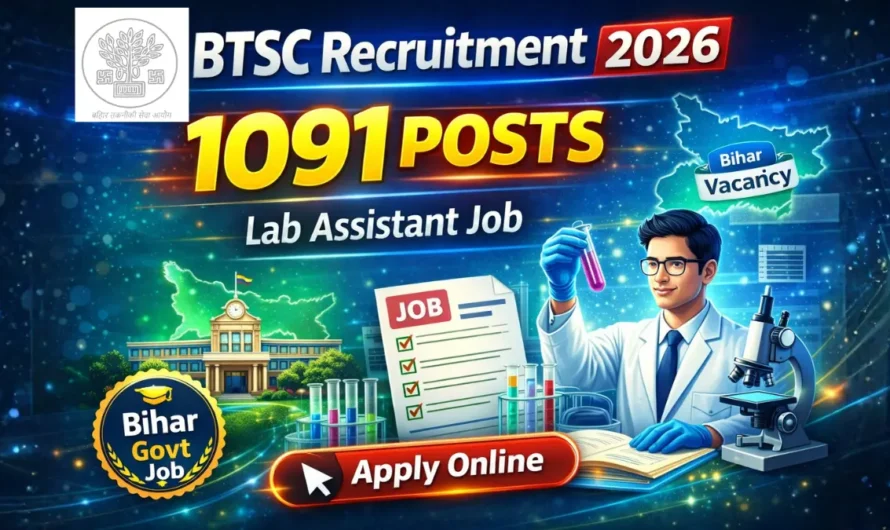 BTSC Laboratory Assistant Recruitment 2026