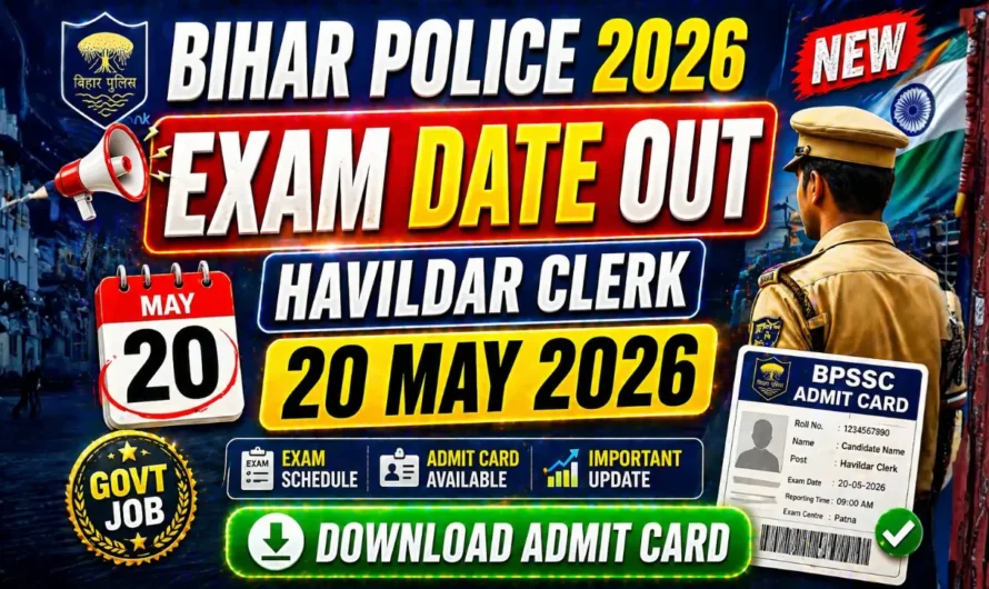 BPSSC Home Guard Havildar Clerk Exam Date 2026 Announced