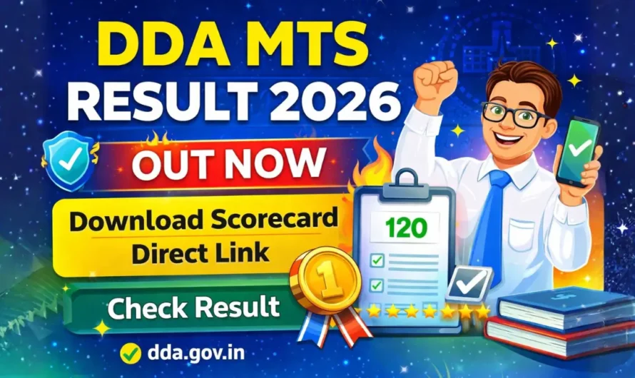 DDA MTS Result 2026 OUT: Download Merit List PDF & Scorecard