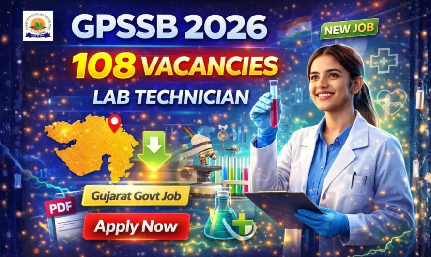 GPSSB Laboratory Technician Recruitment 2026