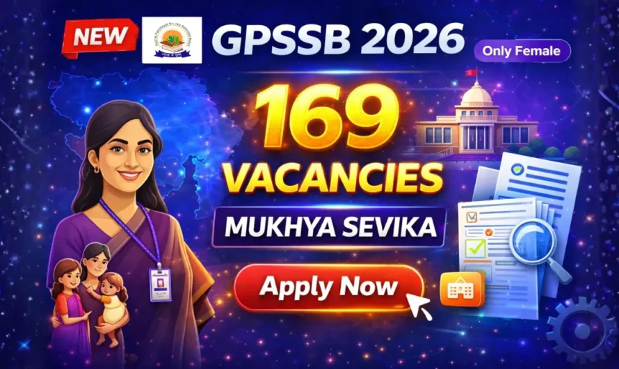 GPSSB Mukhya Sevika Recruitment 2026 Apply Online for 169 Posts