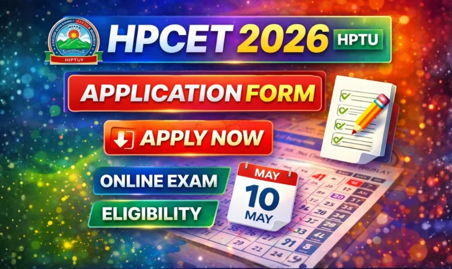 HPCET Application Form 2026 (HPTU) | Apply Online
