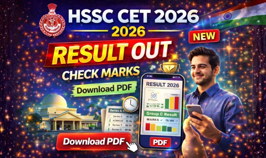 HSSC CET Detail Result 2026 OUT | Download PDF
